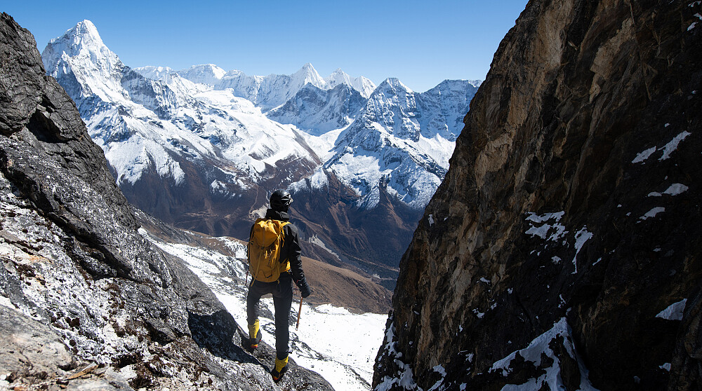 Sjeldent rygg-selfte tatt øverst i renna
