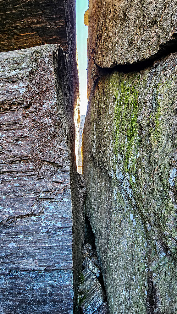 Måtte kile meg ned 5-6m innerst ved steinene der
