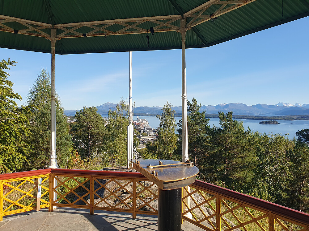 Sikteskiven på Paviljongen på Rekneshaugen (satt opp i 1888) 