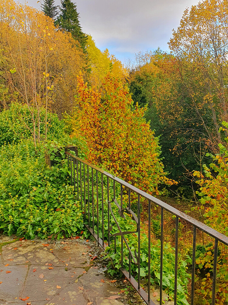 På balkongen på gamle Villa Retiro 