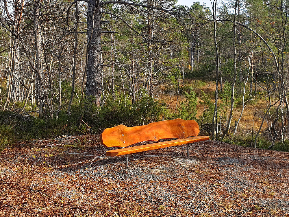 Mange kvileplasser på turen, fint for slike som meg :-) 