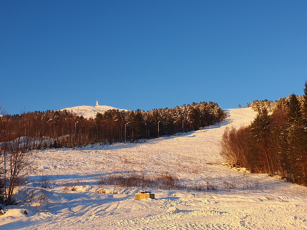 Litt glissent og oppkjørt i utforløypa.