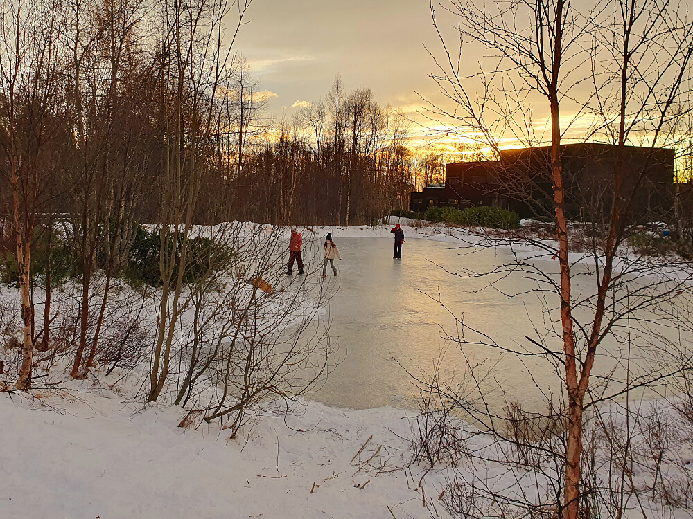 Skøyteis på Sølvdammen 
