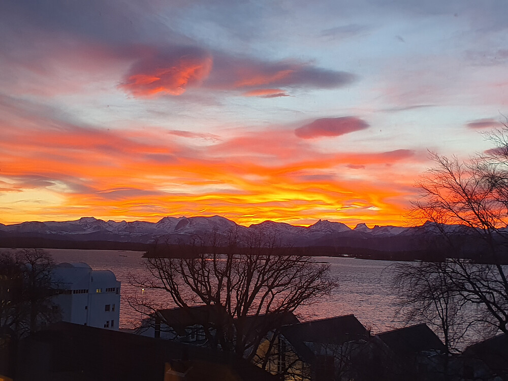 Morgenhimmel fra kontoret 