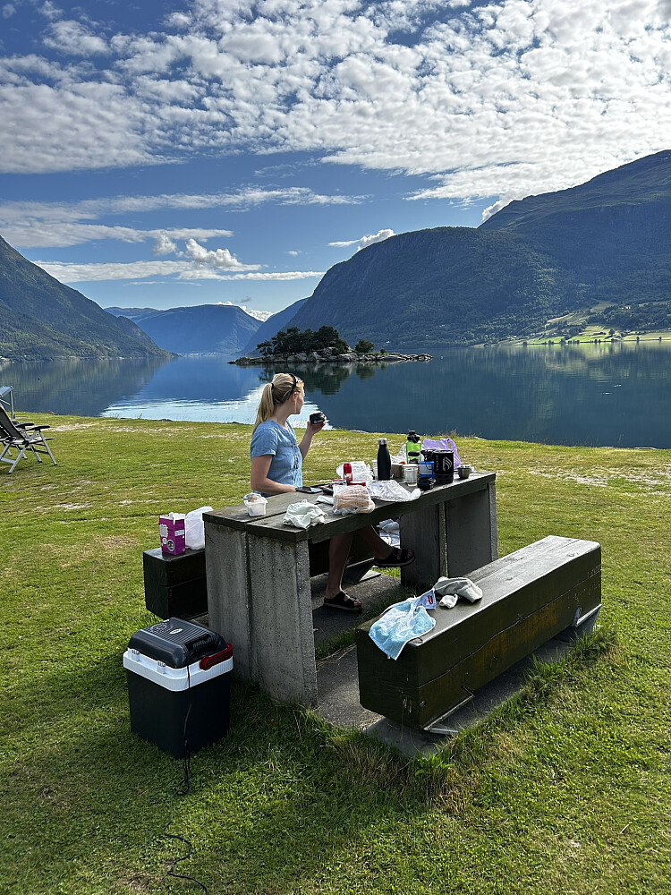 Flott frokostutsikt for innlandskrabber