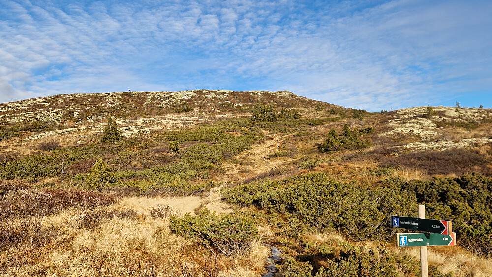 Mot toppen Smørlifjellet.