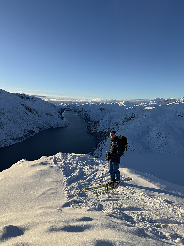 Besseggen i solnedgang.