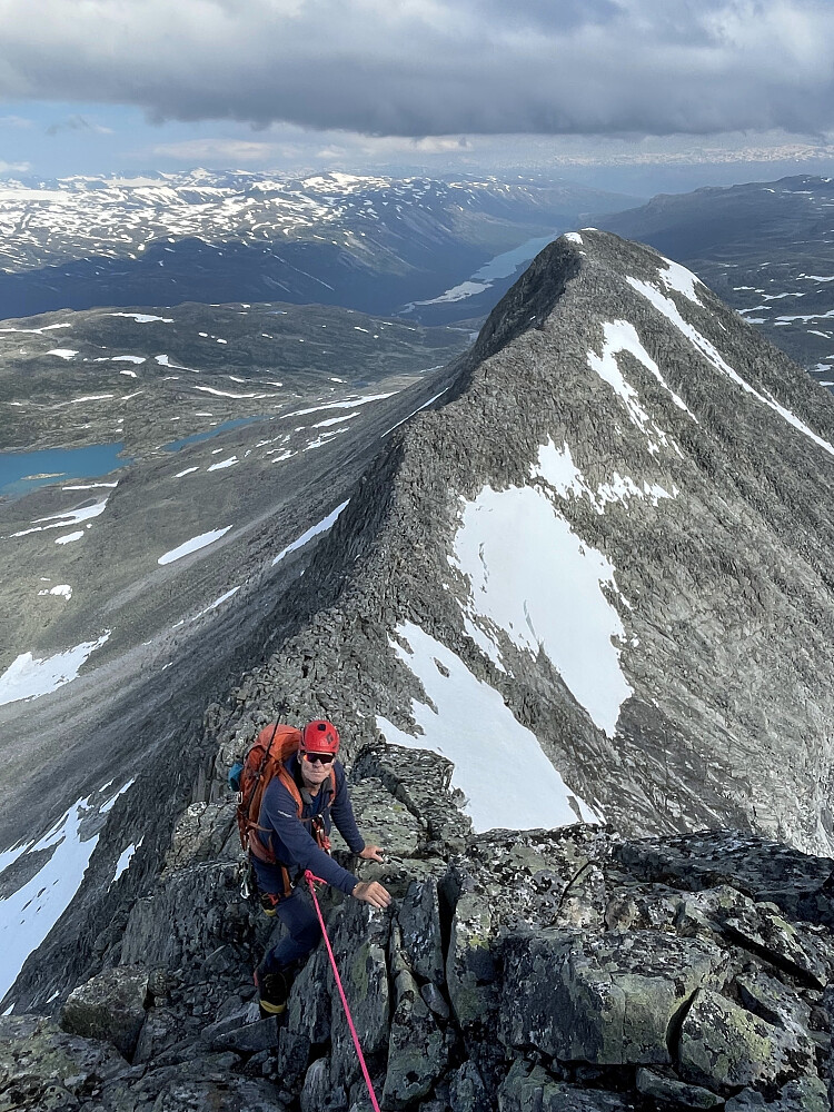 Terje i gang med klatring.