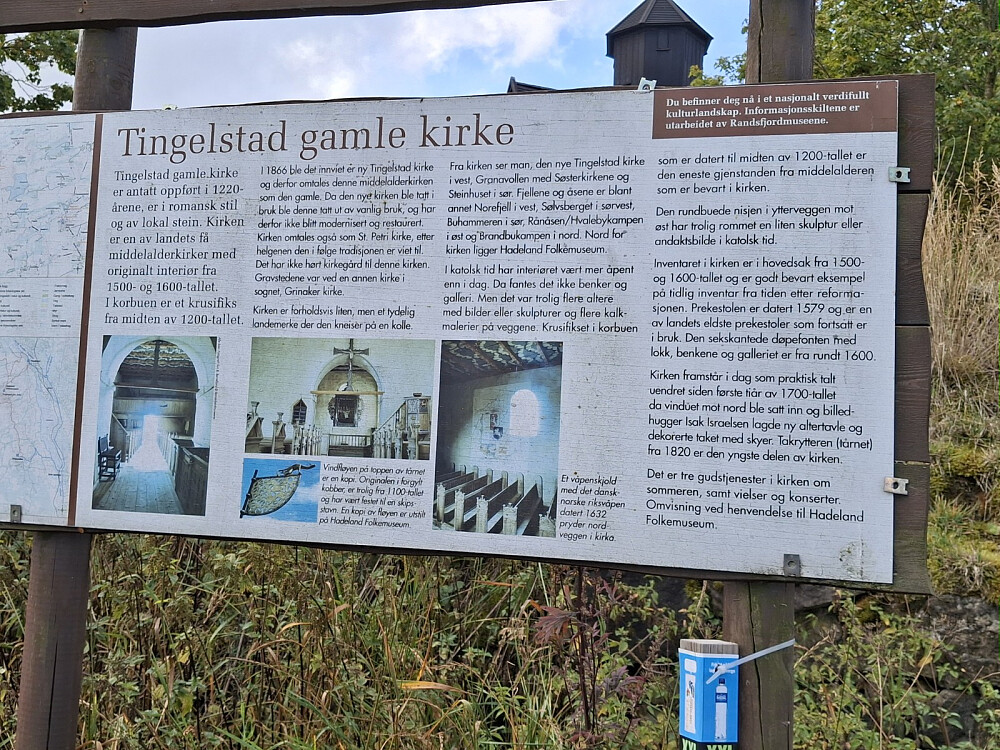 INFO ved Tingelstad gamle kirke