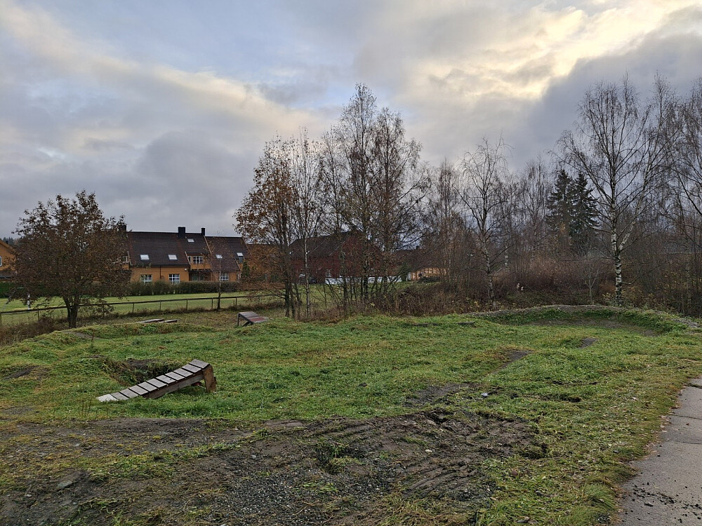 Liten sykkelbane ved Malmvegen