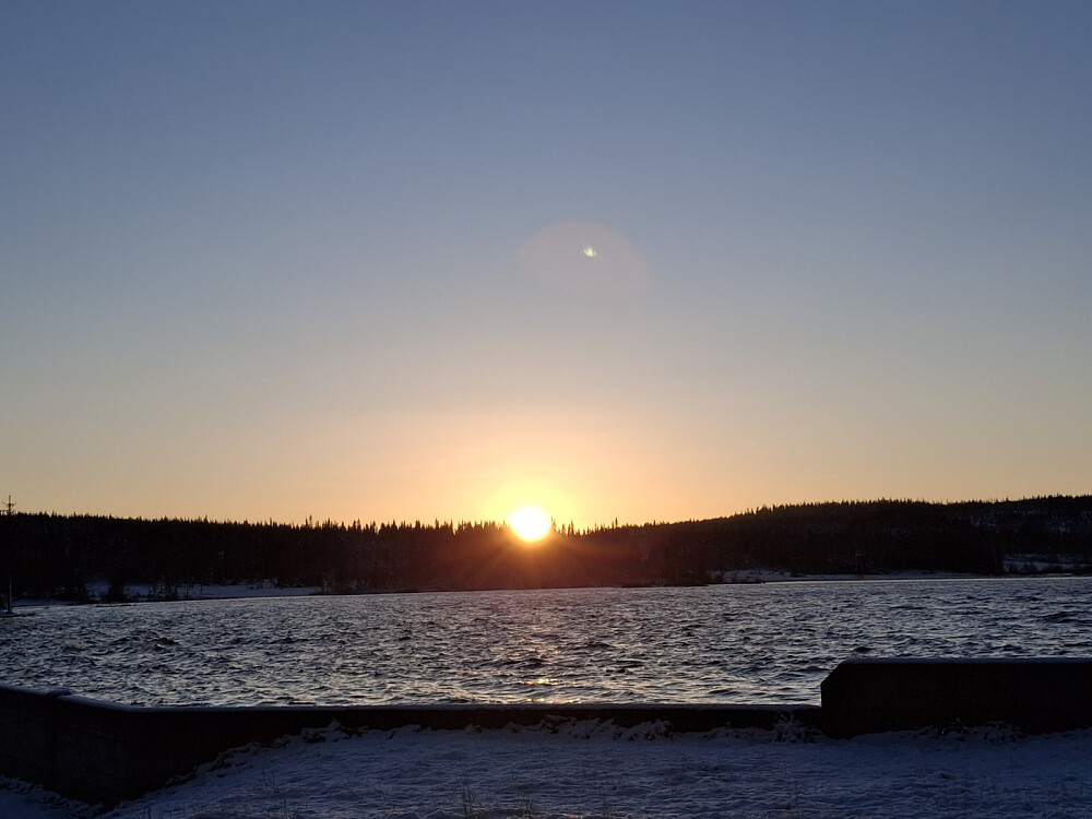 Solnedgang over Rausjøen