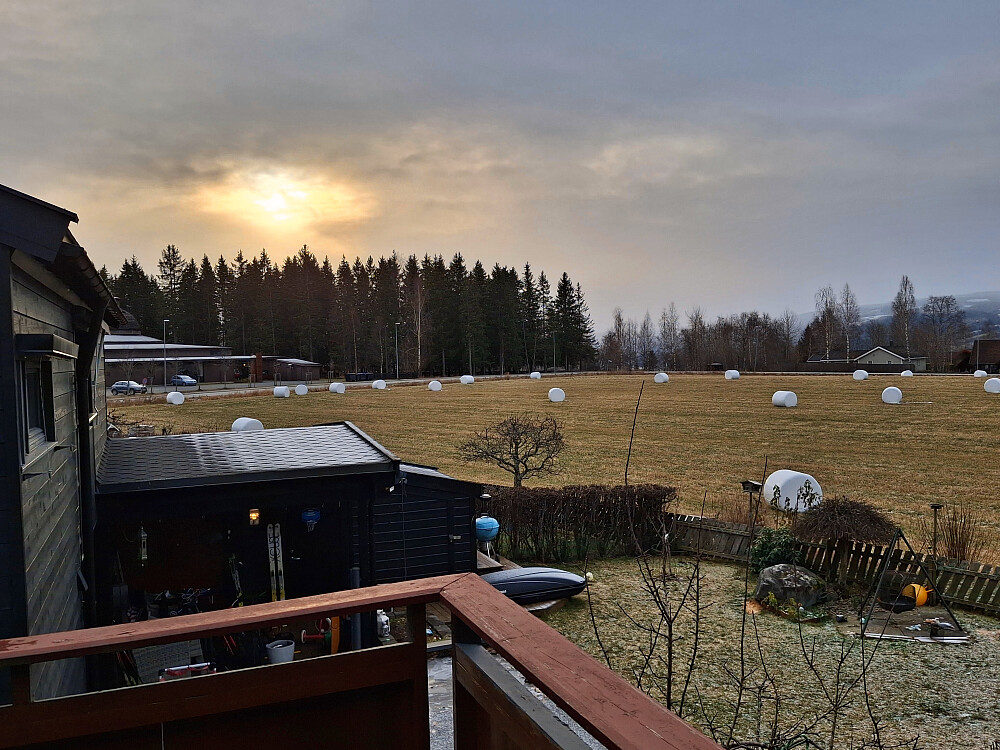 Sol i Blestervegen da jeg dro ut på tur