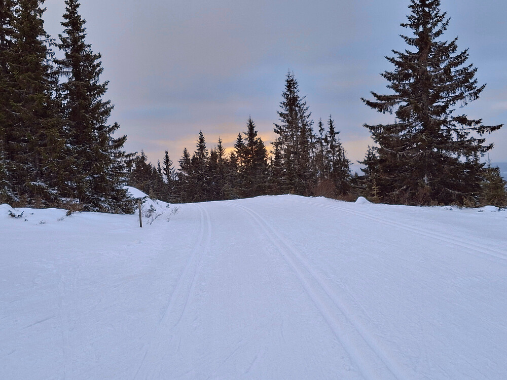 Klar for å ake ned igjen til Nordseter