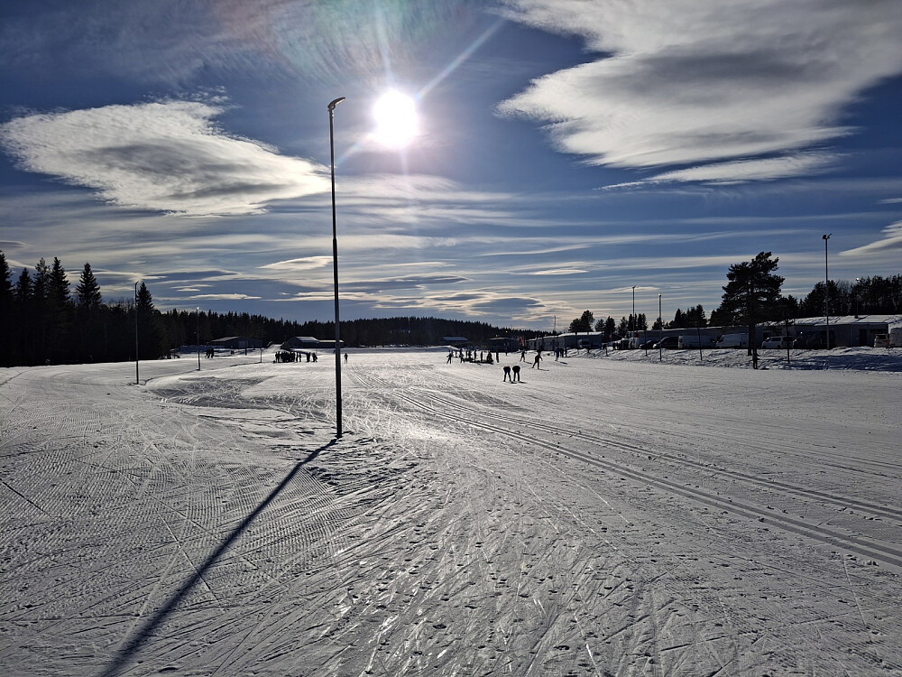På stadion, konkurransene var avsluttet for i dag