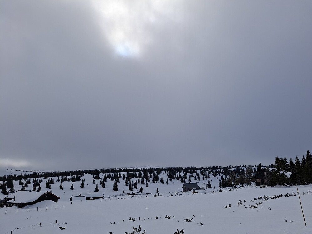 Glimt av sol ved Nysetra på vei tilbake