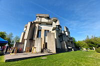 Wotruba Church in Wien, an example of brutalistic architecture