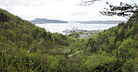View across Byfjorden from Munkebotn