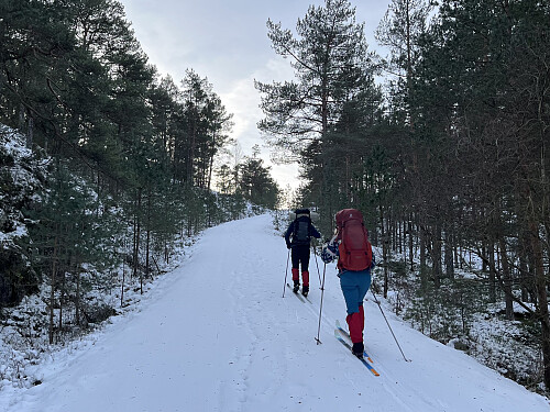 I fint driv oppover traktorvegen