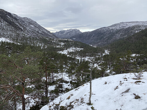 Tilbakeblikk nedover mot Grimsli