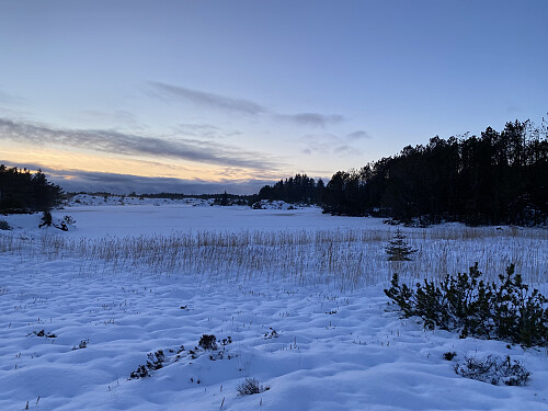 Ved Røyningsvatnet, som eg ikkje vågar meg utpå