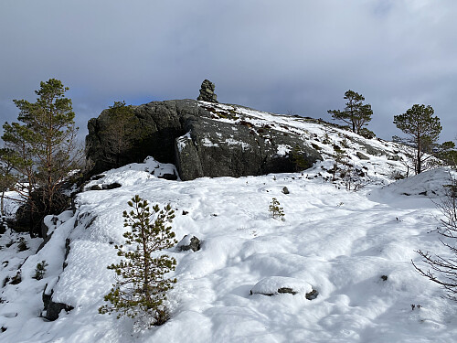 Solgløtt på toppvarden på Solknuten!