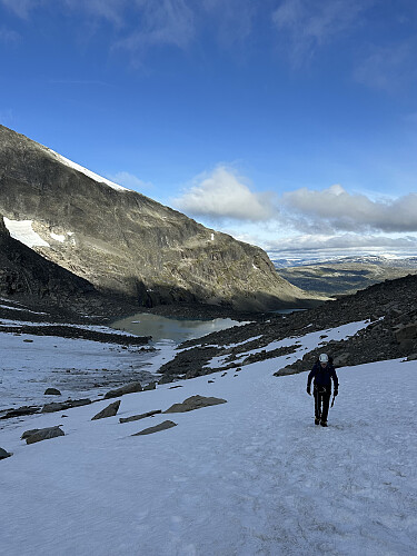 På veg opp mot Skagastølsbreen