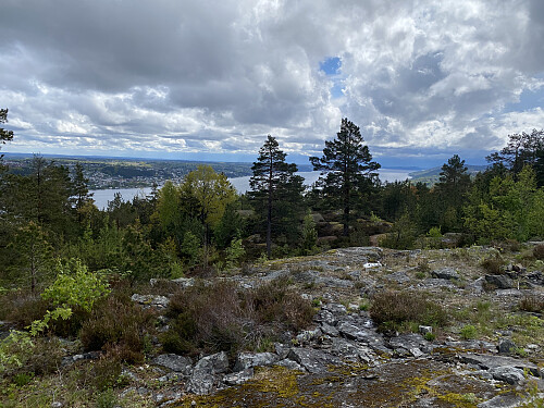 Utsikt fra samme sted sørover Oslofjorden
