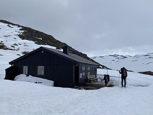 Som ventet vinterlige forhold ved hytta på drøyt 1300 moh