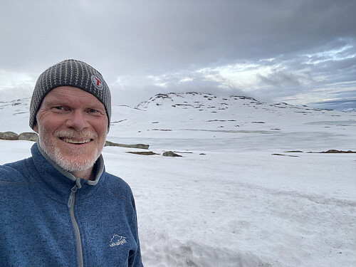 Fornøyd med forholdene - vi fikk god sikt helt opp til hytta!