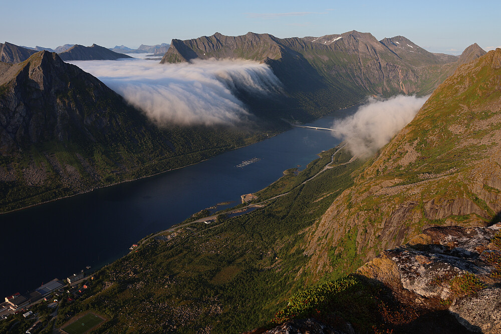 From Middagstind to Tolan above mist 