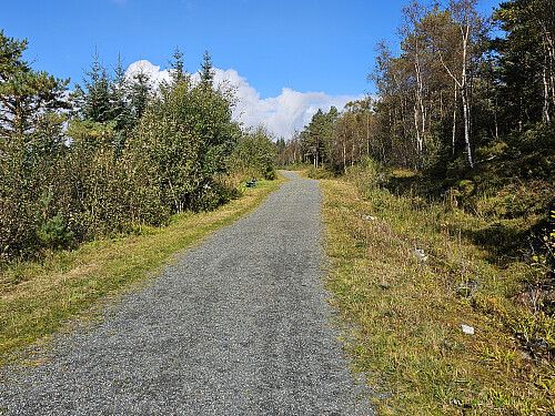 på Vardafjellet, sykkelturens høyeste punkt