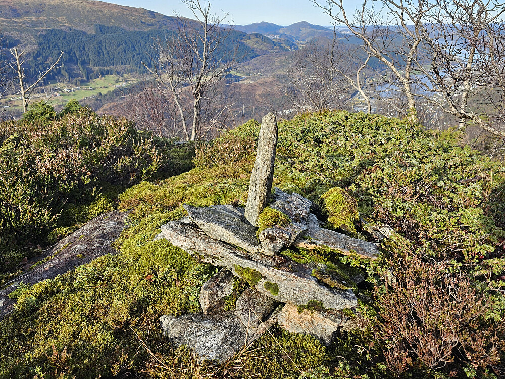 ok stien fra dagsturhytta til Garnesrinden, gammel varderekke. 