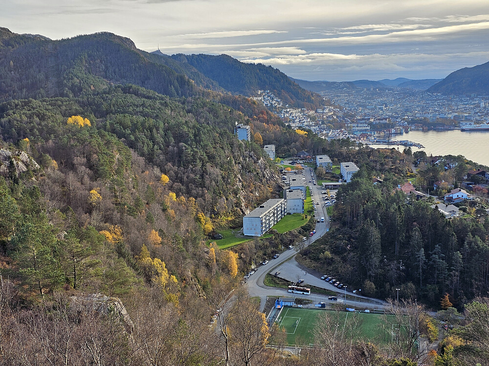 Skytterveien og Sølvberget fra Rognåsen