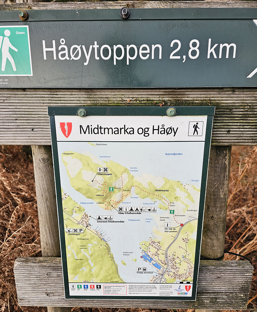 infotavle ved parkeringsplassen