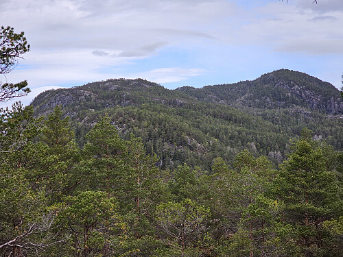 Gullberget og Raunlifjellet fra Brunane