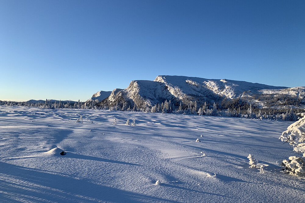 Bergshammaren med sine hylleformasjoner. Minner om hylleformasjonene i Bremanger (i vesentlig mindre skala selvfølgelig) for et utrent geologøye