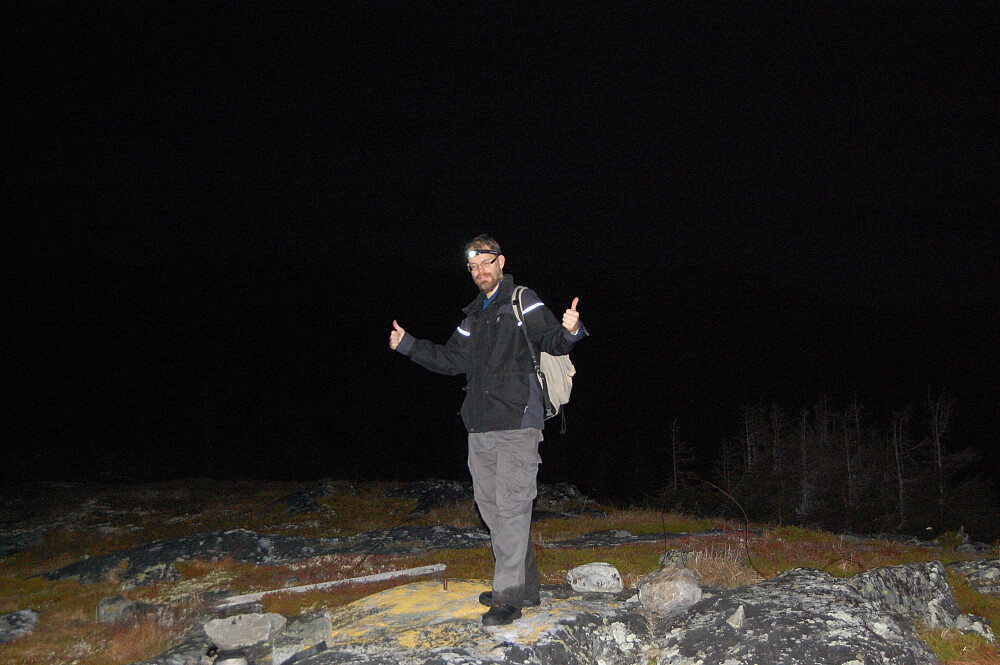 Grønlifjellet, toppen med trigpunkt