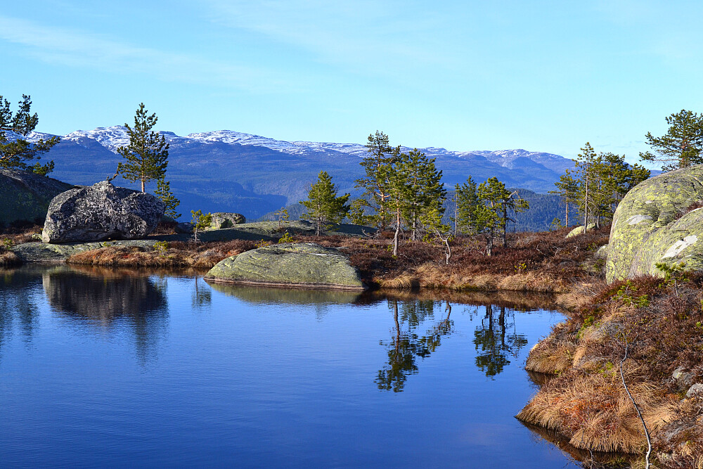 Fra toppområdet på Fjesliknatten. 