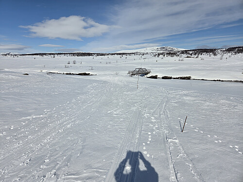 Scooter-løypa til Liomseter krysser Revåa her