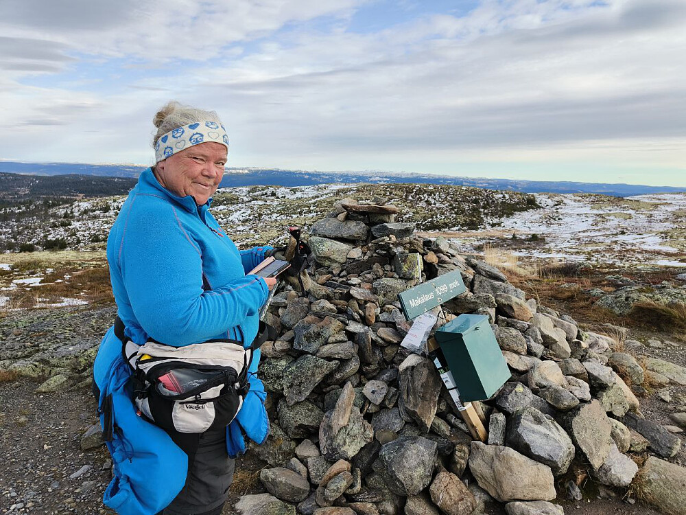 Det var en sort stolpe på toppen, som tilhører stolpejakta i Nord-Aurdal. 