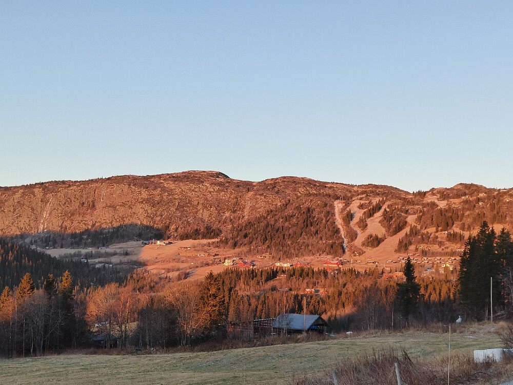 Makalaus i soloppgang i Stavedalen.