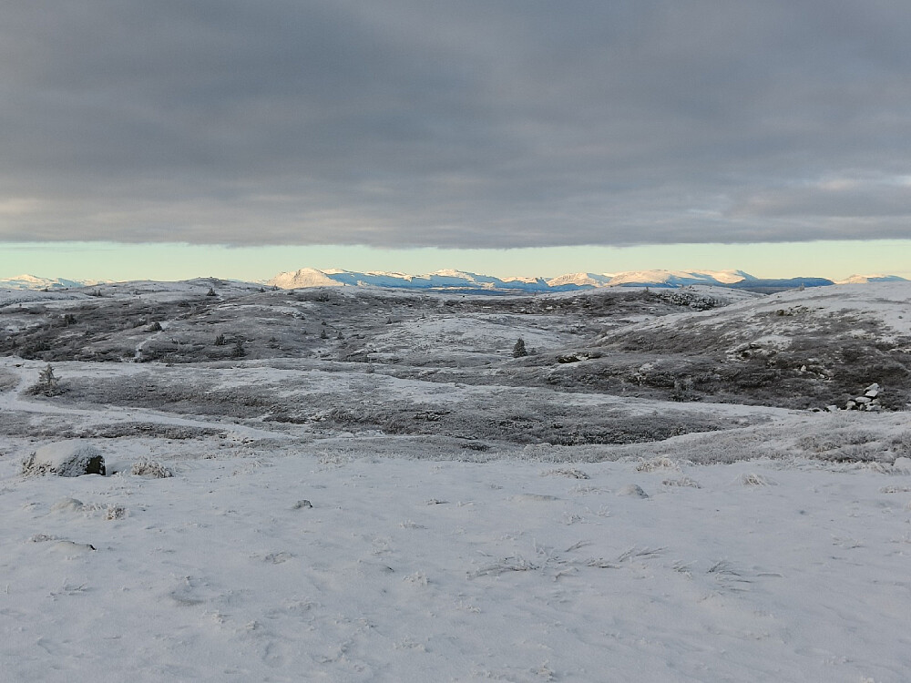 Innover mot toppen, med Skogshorn bak.