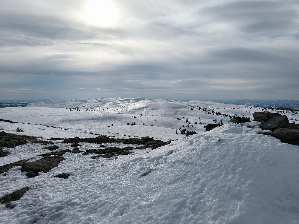 Lilla lys i dag. Fra Fjellenden mot Fræningfjellet.