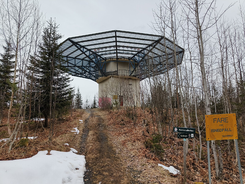Konnerudkollen, skiltet turmål. Høyeste punkt i skogen like ved