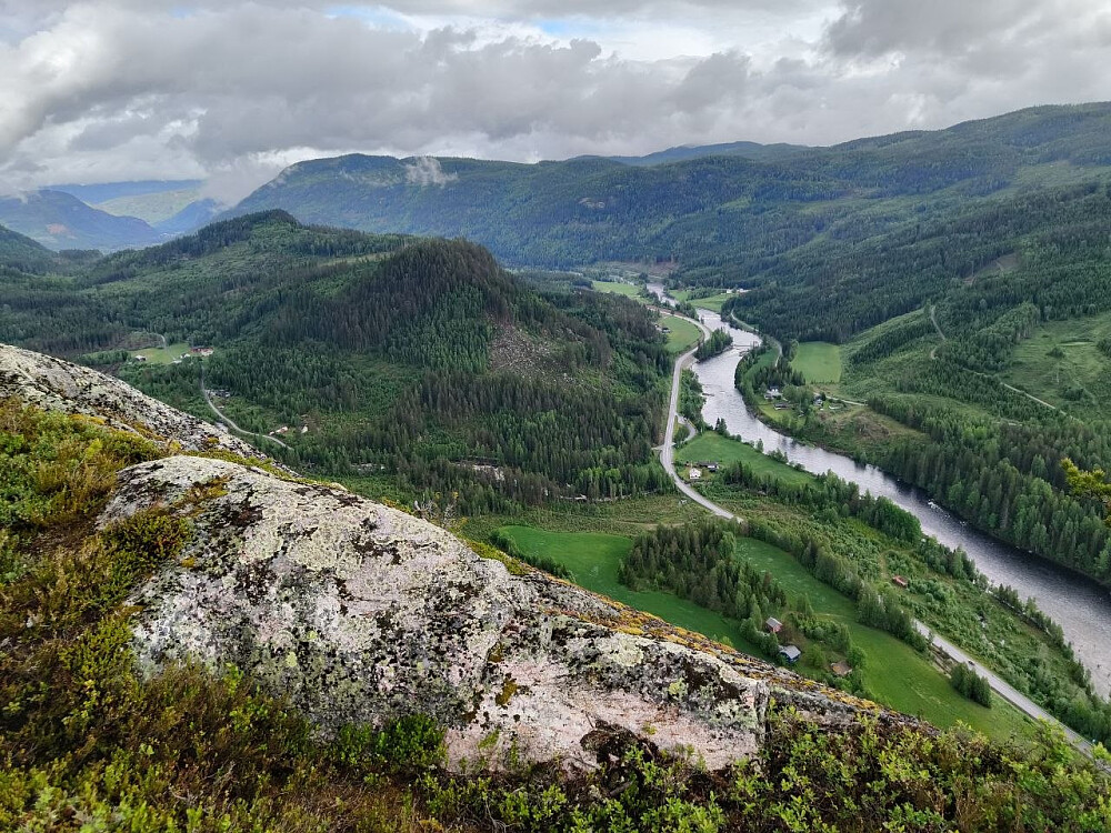 Fra Kristiansmokollen som vanlig et "flyfoto" mot Hesjabakkollen, som jeg gikk på etterpå.