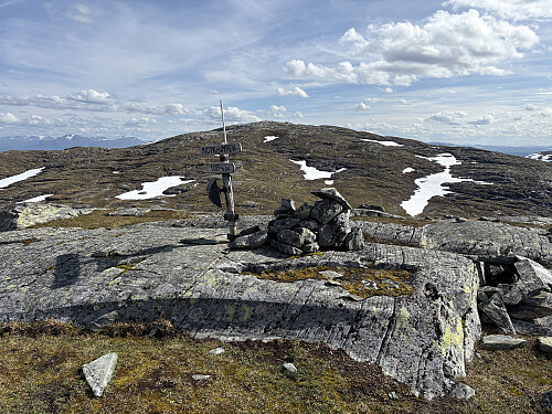 Midtiklumpen 1015 moh med Kjerringfjellet i bakgrunnen