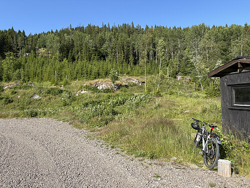 Sykkelparkering på snuplassen ved veis ende