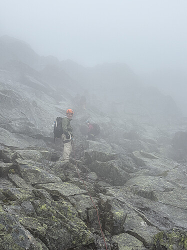 Tåke og null sikt oppover pionerruta