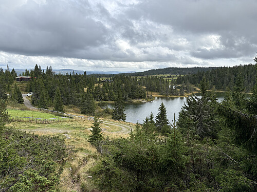 Tilbake mot parkeringen fra begynnelsen på stien