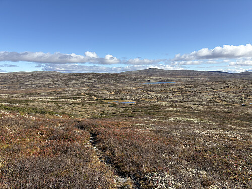 Tilbake mot Store Kvia fra stigningen opp mot Veslefjellet